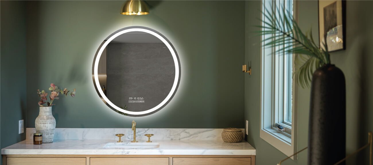Brightening your mornings with round LED mirrors